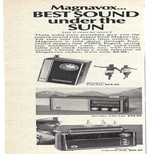 1967 Magnavox Portable Radios Best Sound Under The Sun Vintage Magazine Print Ad